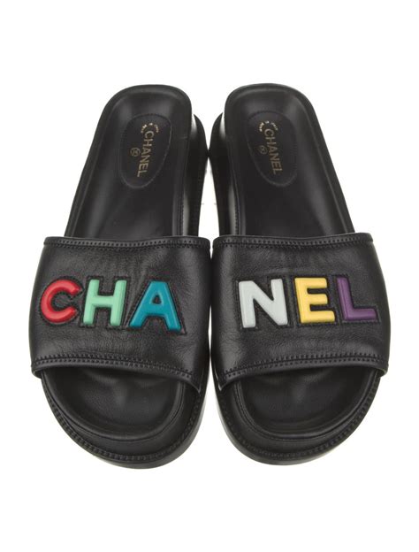 chanel heel slides|chanel wedge sandals 2022.